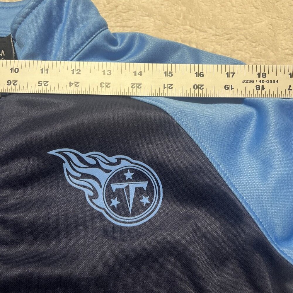 NFL Team Apparel Titans Pro Player Fleece Size M Medium Blue 1/4 Zip - Picture 6 of 13